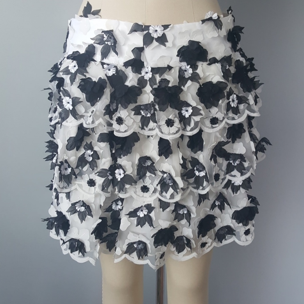 Alice and Olivia 3-D flower skirt